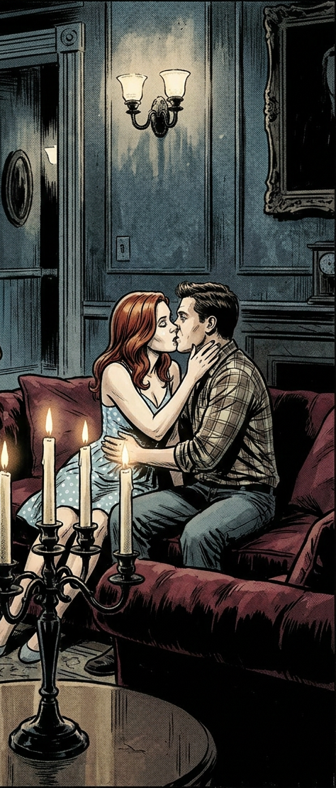 3L — ★ LOCKED · LEFT of spread · couch kiss by candlelight