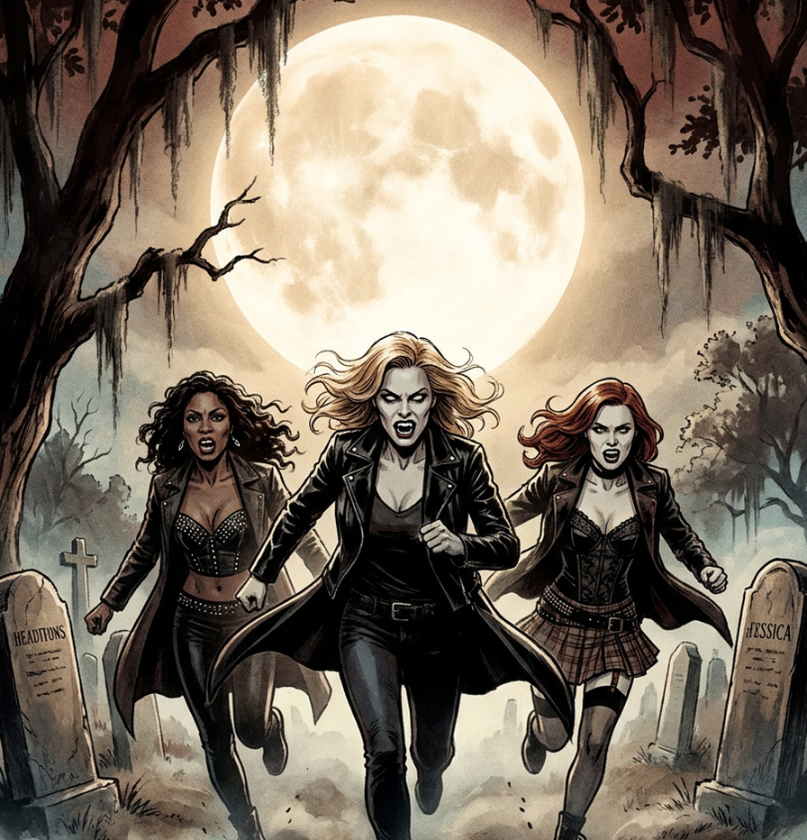 Cemetery moon trio / Rule the night — right panel