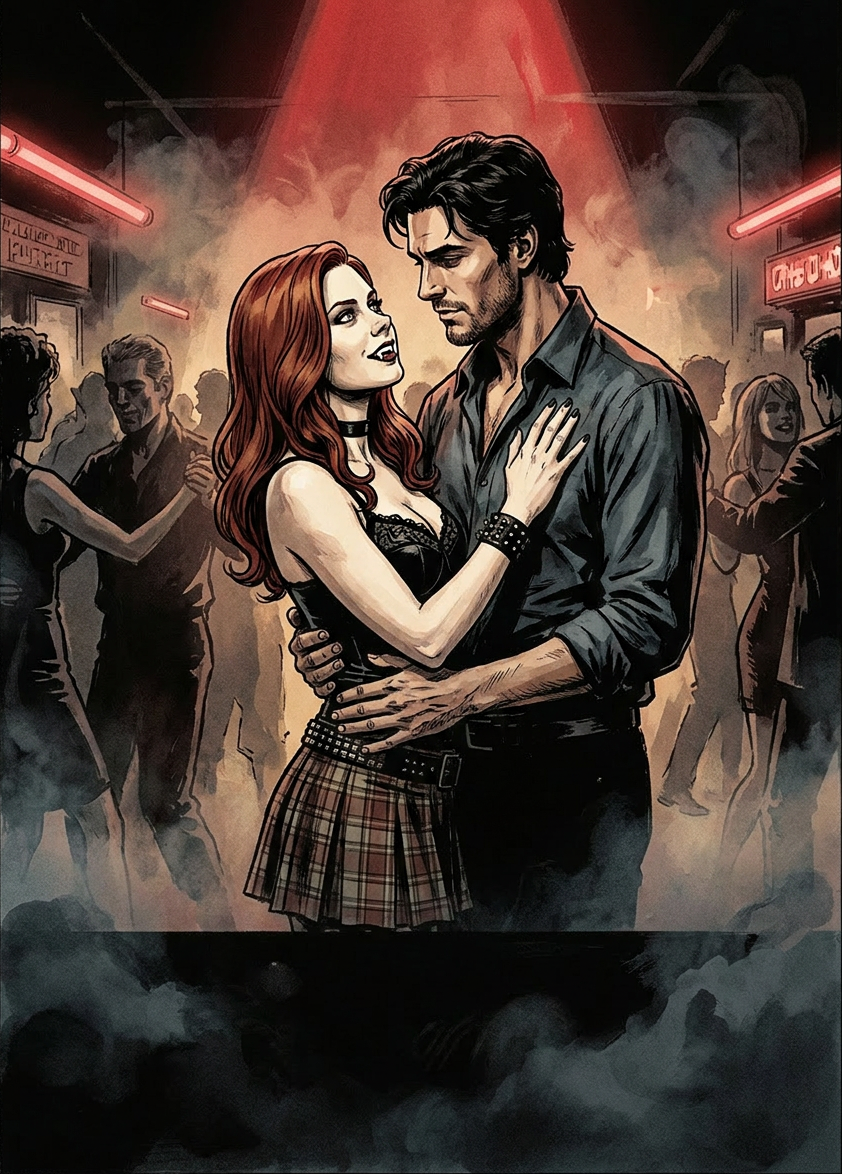 Hot Guy dance / Push-off to cemetery — left panel