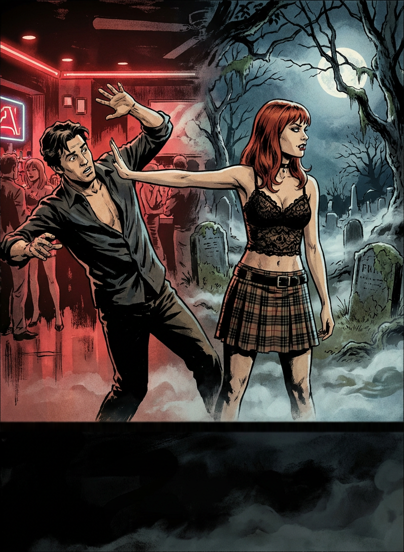 Hot Guy dance / Push-off to cemetery — right panel